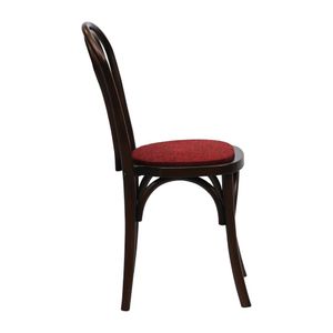 Hoop Back Dining Chair in Dark Walnut with Shetland Scarlett Seat (Pack of 2) - HX827 - 3
