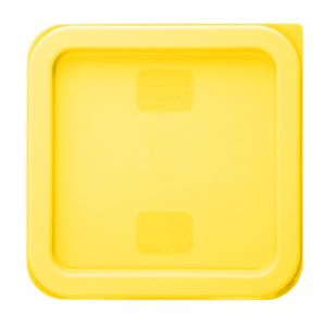 Hygiplas Square Food Storage Container Lid Yellow Small - HY419 - 3