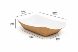 Large Kraft Compostable Meal Tray (Case of 500) - 3