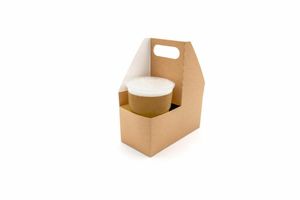 Kraft 2 Cup Handled Carrier (Case of 250) - 3