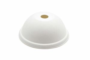 10/12/16/22oz Bagasse Domed Lid (Case of 1000) - 1
