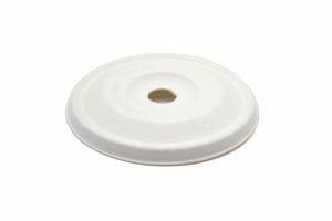 10/12/16/22oz Bagasse Flat Lid (Case of 1000) - 1