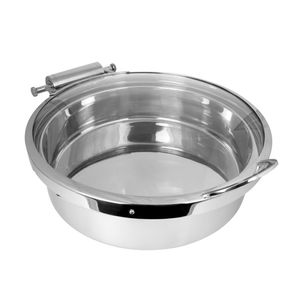 Steelite DWH Round Hinged Induction Chafer with Full Glass Lid 508mm - VV3237 - 1
