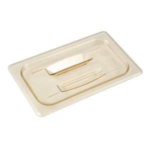 Cambro High Heat Polycarbonate 1/4 Gastronorm Lid with Handle - HR273 - 1