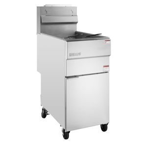Buffalo Twin Basket Single Tank Freestanding Gas Fryer 23Ltr - HU199 - 1