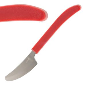 Amefa Select Straight Dessert Knives Red (12 Pack) - JD253 - 1