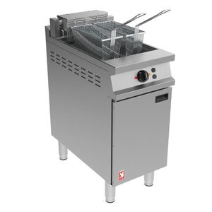 Falcon Dominator Plus E3840FX Single Pan Twin Basket Electric Filtration Angel Fryer on Feet - JB710 - 1