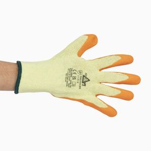 KeepSAFE GLO107 Latex Palm Gloves Orange 10 (10 Pack) - JE604-10 - 3
