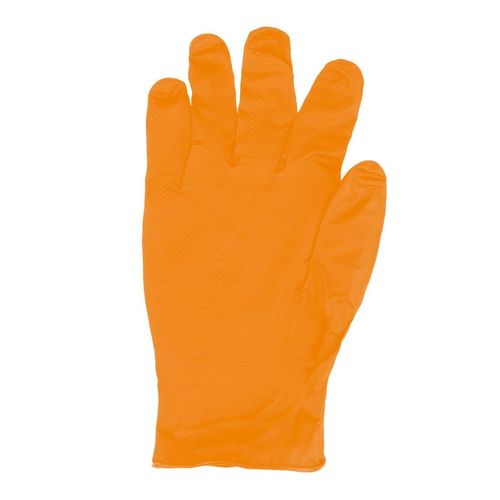 Grippaz HD Nitrile Powder-Free Disposable Gloves Orange 9/L (50 Pack) - JE602-L - 5