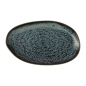 Churchill Envisage Cascade Sapphire Blue Natural Oblong Plates 260x150mm (6 Pack) - JC662 - 1