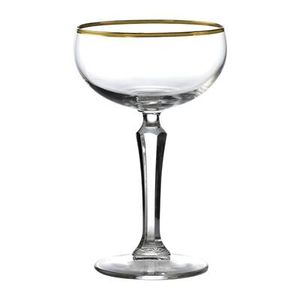 Onis Speakeasy Gold Rim Cocktail/Champagne Glasses 235ml (6 Pack) - JE515 - 1
