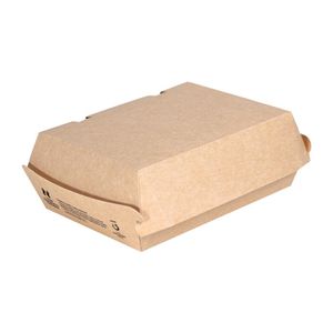 Notpla 7x5 Clamshell Takeaway Boxes - Kraft (200 Pack) - JB802 - 1