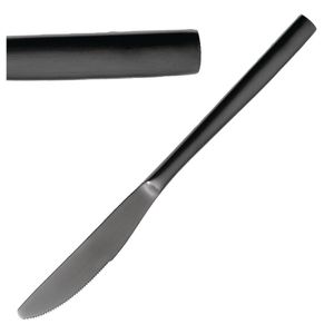 Comas BCN Black Dessert Knives (12 Pack) - JC558 - 1