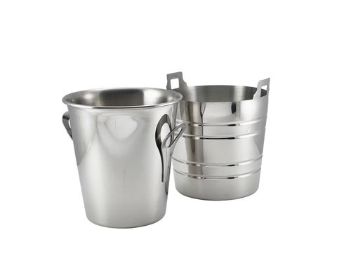 S/St. Wine Bucket Tulip Design -St/St Handles - T502 - 2