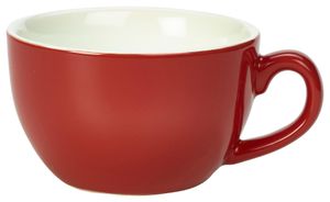 Genware Porcelain Red Bowl Shaped Cup 17.5cl/ 6oz (Pack of 6) - 322118R - 1