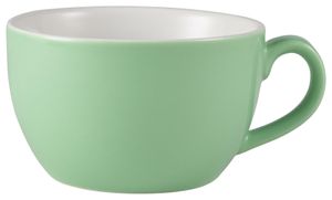 Genware Porcelain Green Bowl Shaped Cup 17.5cl/ 6oz (Pack of 6) - 322118GR - 1