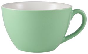 Genware Porcelain Green Bowl Shaped Cup 34cl/ 12oz (Pack of 6) - 322134GR - 1
