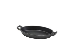 Cast Iron Oval Eared Dish 24 x 17.3 x 3.4cm (Pack of 6) - C247 - 3