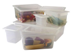 1/6 -Polypropylene GN Pan 150mm Clear (Pack of 6) - PP16-150 - 3