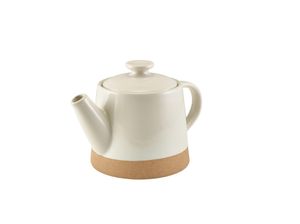 GenWare Kava White Stoneware Teapot 48cl/ 16.8oz (Pack of 6) - TP-KW48 - 1