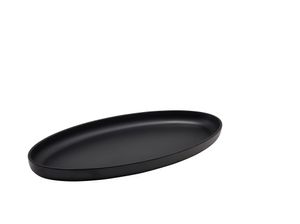 GenWare Melamine Black Jute Oval Dish 47.5 x 23.8 x 3.5cm - JT472502 - 1