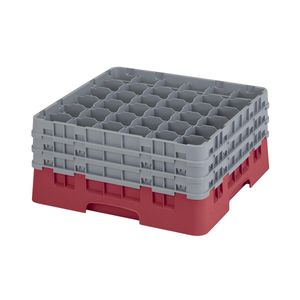 Cambro H196mm Cranberry 36 Compartment Camrack - 1