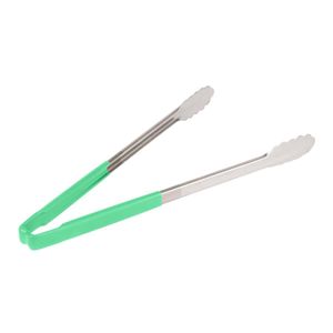 Vollrath Green One-piece Kool-Touch Utility Grip Tong 406mm - 1