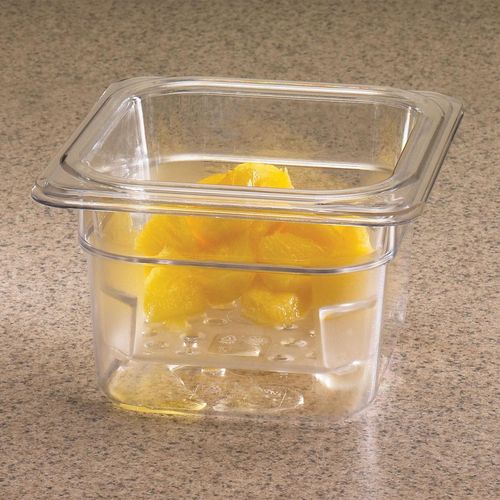 Cambro 76mm Deep 1/6 Clear GN Colander Pan - 2