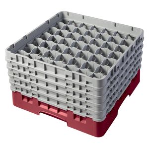 Cambro H257mm Cranberry 49 Compartment Camrack - 1
