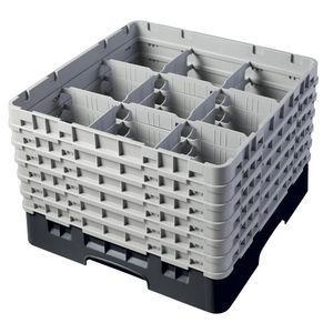 Cambro H298mm Black 9 Compartment Camrack - 1