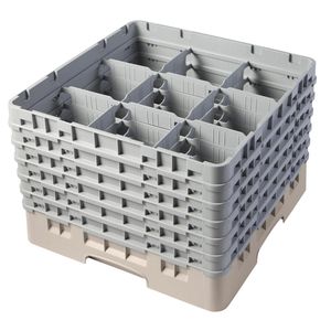 Cambro H298mm Beige 9 Compartment Camrack - 1