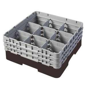 Cambro H174mm Brown 9 Compartment Camrack - 1