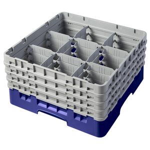 Cambro H215mm Navy 9 Compartment Camrack - 1
