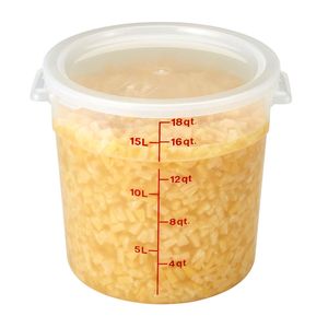 Cambro 11.4 - 20.8L Polyproplene Translucent Round Lid - 3