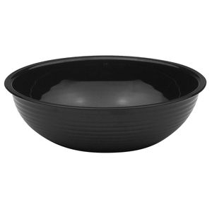 Cambro 3L Black Polycarbonate Ribbed Bowl - 1