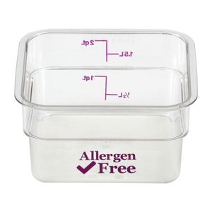 Cambro 1.9L Allergen Square Storage Container - 3