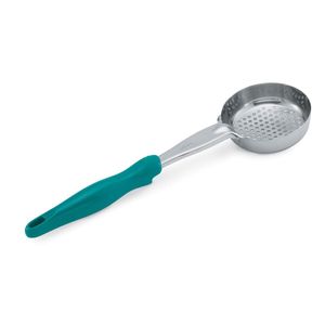 Vollrath 6oz Teal Perforated Spoodle - 1