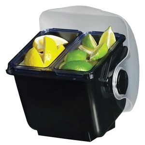 San Jamar 2-Compartment Mini Dome Garnish Centre - 1