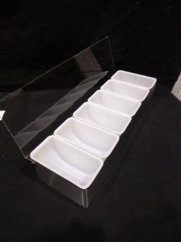 GenWare 4 Part Stainless Steel Condiment Holder - 014-4 - 2
