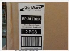 Black Barrier Post - Retractable Black Belt (Pack of 2) - BP-BLTBBK - 9