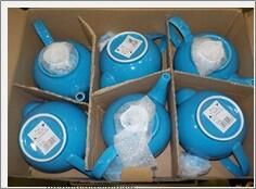 Genware Porcelain Blue Teapot 45cl/ 15.75oz (Pack of 6) - 393945BL - 7