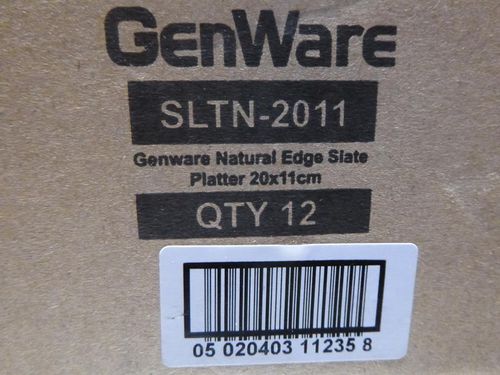 Genware Natural Edge Slate Platter 20 X 11cm (Pack of 12) - SLTN-2011 - 9