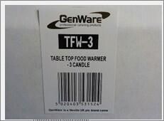 Table Top Food Warmer - 3 Candle - TFW-3 - 6