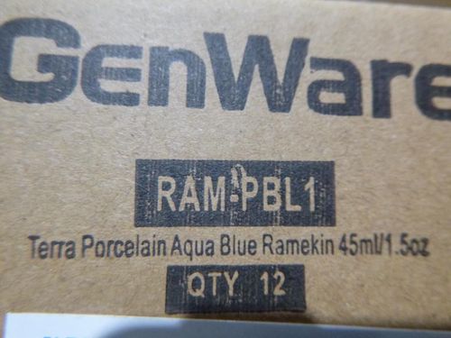 Terra Porcelain Aqua Blue Ramekin 45ml/ 1.5oz (Pack of 12) - RAM-PBL1 - 12
