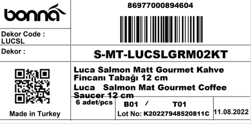 Luca Salmon Gourmet Coffee Saucer 12cm (Pack of 6) - S-MT-LUCSLGRM02KT - 7
