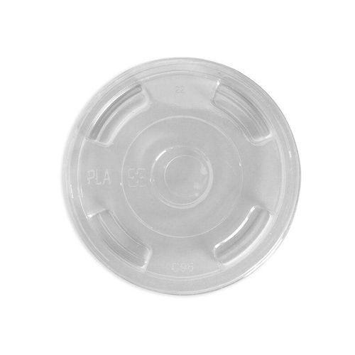BioPak Clear PLA Lids To Fit 300-700ml BioCups | Half Moon-Slot (Pack of 1,000) - C-96F-UK - 6