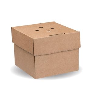 BioPak Kraft Delivery Burger Box (Pack of 100) - BB-DEL-K - 1