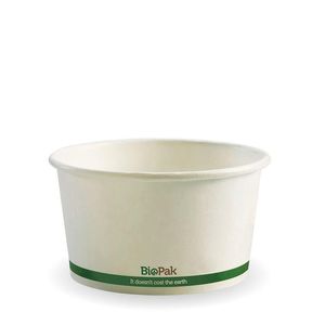 BioPak 430ml/12oz White Paper PLA-Lined BioBowls (Pack of 500) - BSC-12-UK - 3
