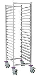 Bourgeat Optimo Bakery Racking Trolley 60x40cm - 40cm Entrance Width - 20 Shelves, Spacing 6.7cm - 12766-01 - 1