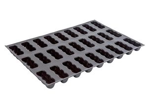 Maison Demarle Flexipan Mould Tray 60x40 27 Mini-caterpillars 10x4x3.6cm - 12691-25 - 3